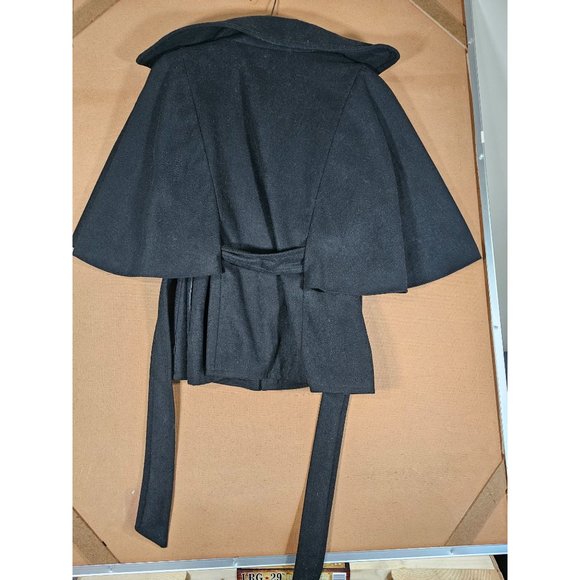 Dots Black Coat/ Jacket Tied And Button up Flaring Sleeves Women Size 2X - Picture 2 of 6